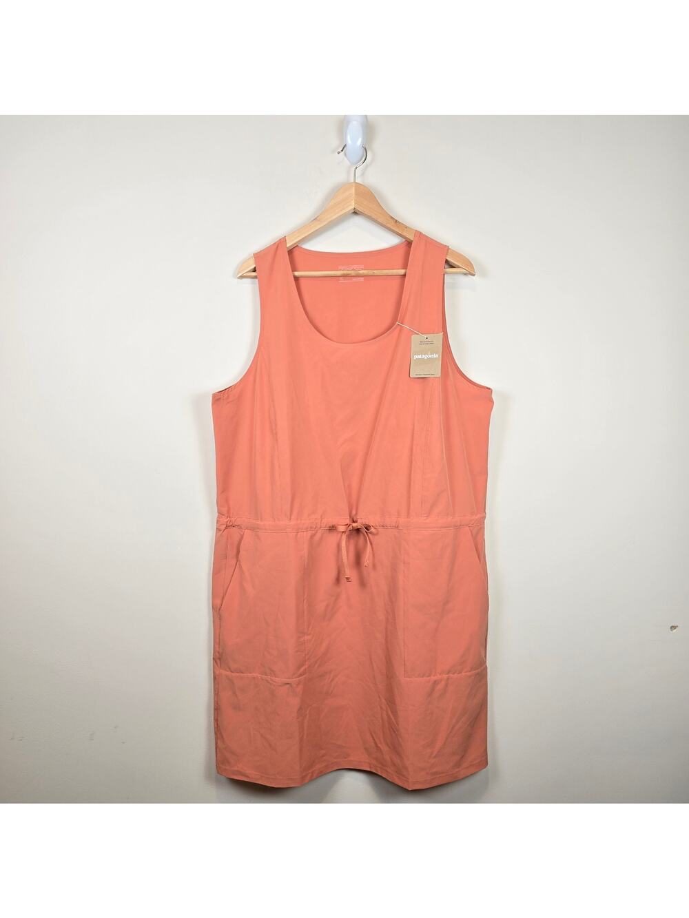 Patagonia Womens Fleetwith Dress Size XL Sienna Clay Drawstring Waist 58336
